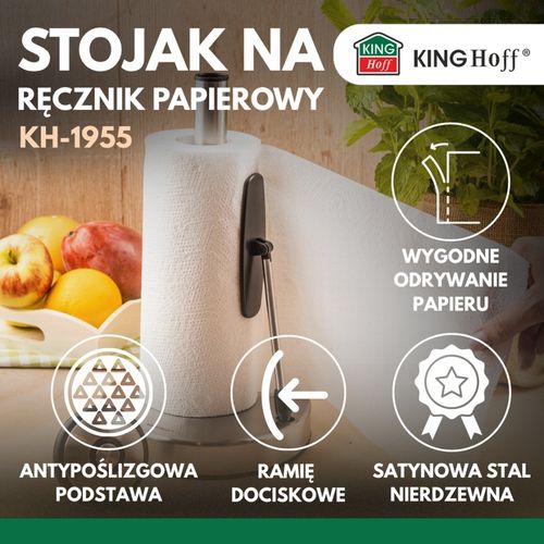 stojak stalowy na ręczniki papierowe kinghoff kh-1955 na Arena.pl