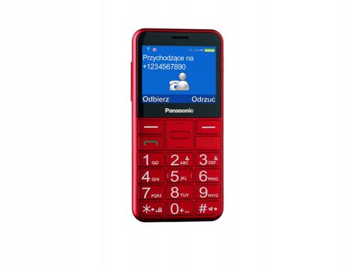 Telefon komórkowy PANASONIC KX-TU155EXRN Czerwony na Arena.pl