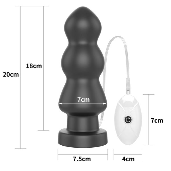 7.8"" King Sized Vibrating Anal Rigger zdjęcie 2
