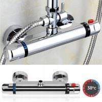BATERIA PRYSZNICOWA Z TERMOSTATEM NATRYSKOWA TERMOSTAT PRYSZNIC CHROM