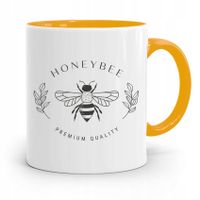 Kubek Zółty Dla Pszczelarza Honeybee Prezent Z Nadrukiem Ze Zdjęciem