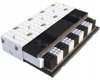 Materac LUX EKO pocket strefowy MASUJĄCY pianka 7cm profilowana 90x200