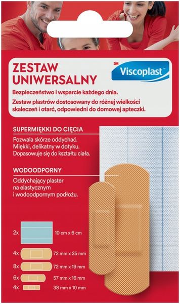 VISCOPLAST Zestaw plastrów uniwersalnych 24 SZTUKI MIX ROZMIARÓW x 2 opak zdjęcie 6