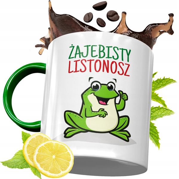 Kubek Zielony Dla Listonosza Na Prezent Urodziny Z Nadrukiem Ze Zdjęciem zdjęcie 1