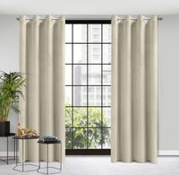 Zasłona gotowa na przelotkach ROSA 140x250 Design91 beżowa