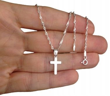 Łańcuszek Srebrny KOMUNIA KRZYŻYK Srebrny 925 KOMUNIJNY (na PREZENT) na Arena.pl