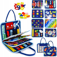 TABLICA MANIPULACYJNA EDUKACYJNA SENSORYCZNA MONTESSORI KSIĄŻKA DLA DZIECI