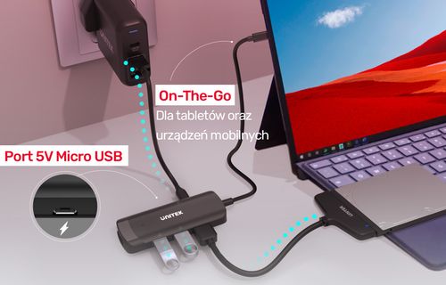 Unitek Aktywny hub USB-C 3 x USB-A 3.1, HDMI 4K@30Hz na Arena.pl