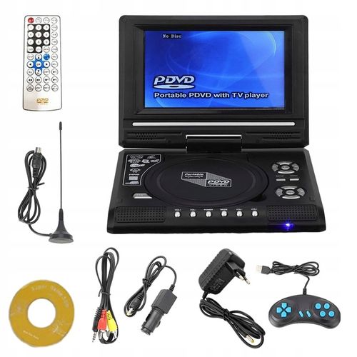 PRZENOŚNY ODTWARZACZ DVD O PRZEKĄTNEJ 7,8 CALA. ODTWARZACZ CD 800 MAH na Arena.pl