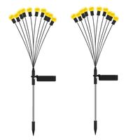 LAMPA SOLAR KULECZKI LAMPKI SOLARNE 10 led 2szt OGRODOWA WBIJANA kiwac