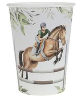 Kubeczki papierowe Brązowy Koń jazda konna konik kucyk jeździectwo 10szt.