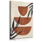 Obraz Canvas Do Salonu Liście Abstrakcja Styl Boho Minimalizm 50cm x 70cm