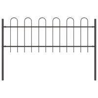 Ogrodzenie Ogrodowe Szary 1.7 x 0.6 m Stal Malowana Proszkowo