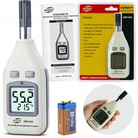 HIGROMETR WILGOTNOŚCIOMIERZ MIERNIK WILGOTNOŚCI I TEMPERATURY POWIETRZA LCD