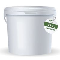 10 x 5L Wiaderko Plastikowe wiadro z pokrywą ATEST spożywcze 5 Litrów BIAŁE