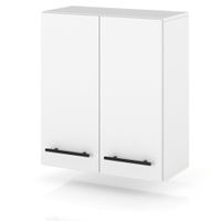 szafka kuchenna wisząca modułowa z uchwytami duża 60cm spremium biały mat