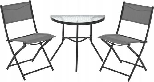 ZESTAW MEBLI BALKONOWYCH DO OGRODU 2x KRZESŁA SKŁADANE + STÓŁ na Arena.pl