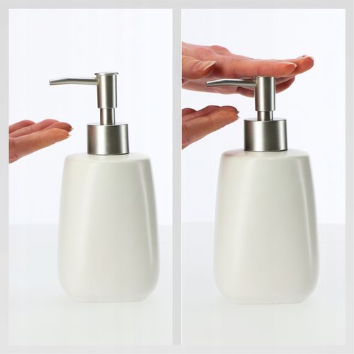 Dozownik Na Mydło Płyn Pojemnik Biały 2 x 400ml na Arena.pl