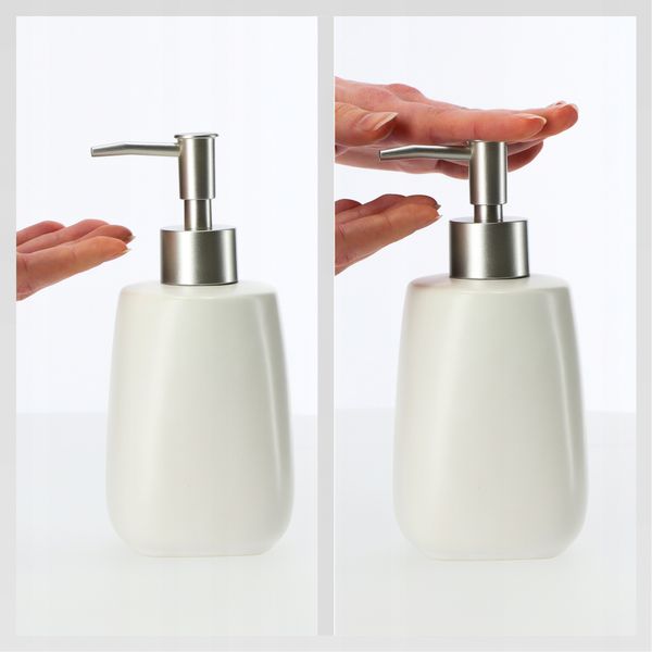Dozownik Na Mydło Płyn Pojemnik Biały 2 x 400ml zdjęcie 7