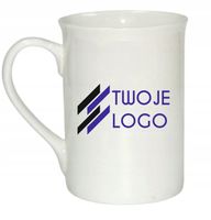 Kubek Porcelanowy twój nadruk LOGO NAPIS gadżet firmowy reklamowy 10 sztuk