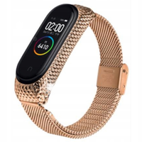 Opaska XIAOMI MI BAND-3-4 metal STAL matowo-złota