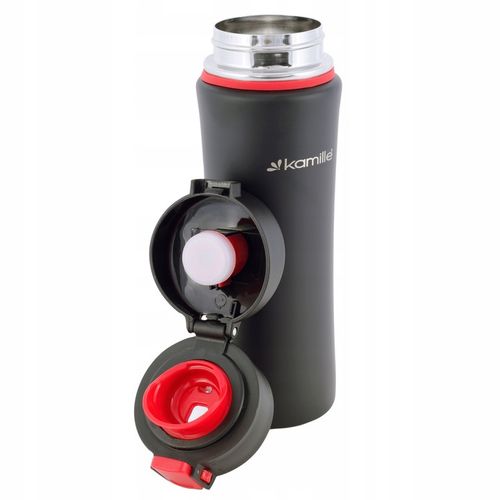 KUBEK TERMICZNY TERMOS STALOWY 100% SZCZELNY pojemny bidon KAMILLE 500 ml na Arena.pl