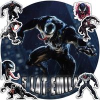 OPŁATEK NA TORT 30CM - VENOM SPIDER MAN + IMIĘ + GRATIS! 24CM 26CM