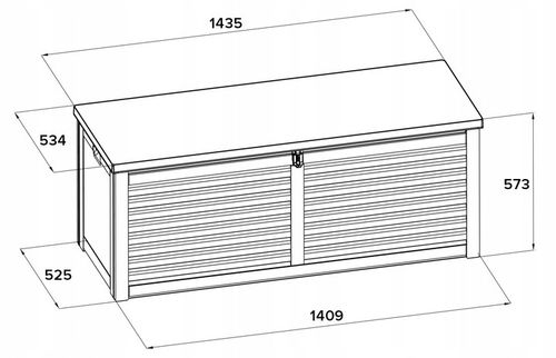 Skrzynia ogrodowa - Larus 390 litrów - czarna na Arena.pl