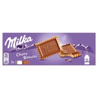 Milka Choco Biscuit Herbatniki z czekoladą z mleka alpejskiego 150 g