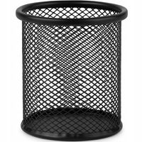 Przybornik Metalowy Kwadratowy Clever PH-02 Czarny Pojemnik Na Długopisy