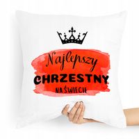 Poduszka Poszewka Dla Chrzestnego Na Prezent Z Nadrukiem Ze Zdjęciem