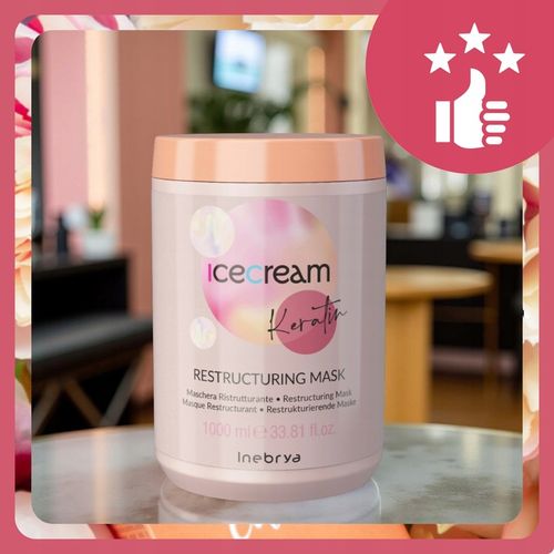 Maska do Włosów Łamliwych Zniszczonych Rekonstruująca Inebrya Keratin 1L na Arena.pl