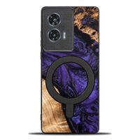etui bewood unique do motorola edge 50 fusion - violet z magsafe