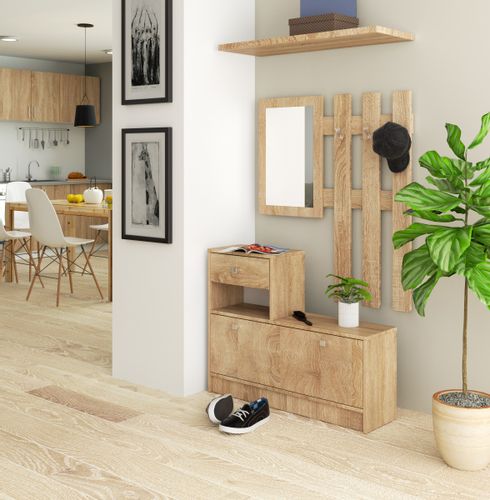 ZESTAW MEBLI NA PRZEDPOKÓJ DĄB SONOMA na Arena.pl