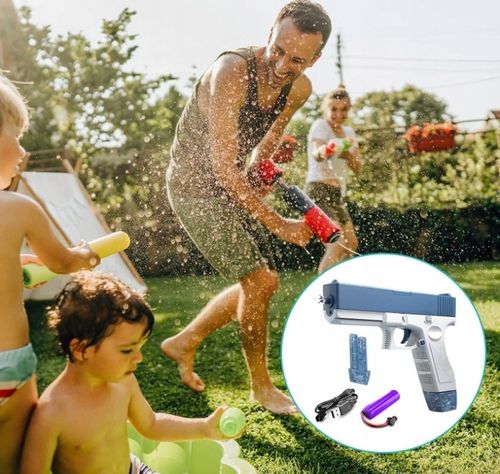 Pistolet na Wodę Automatyczny Elektryczny Glock 2 Magazynki Sikawka na Arena.pl