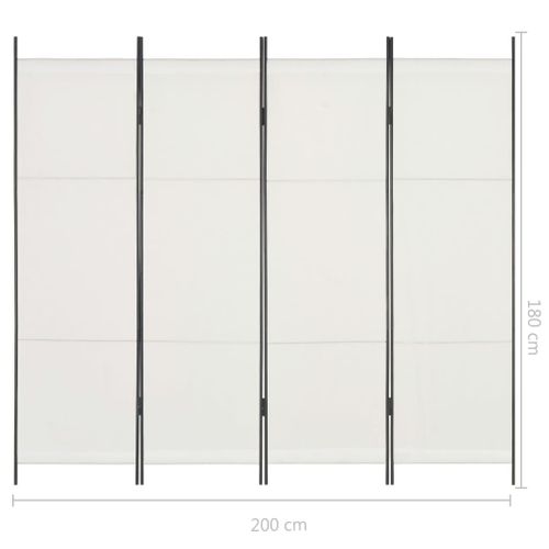 Parawan 4-Panelowy, Biały, 200 X 180 Cm na Arena.pl