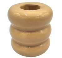 Świecznik stołowy nowoczesny ceramiczny beżowy