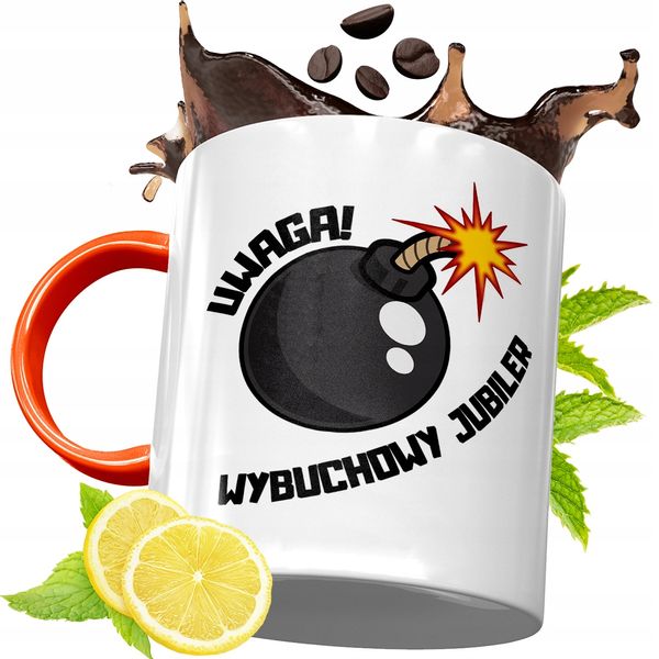 Kubek Pomarańczowy Dla Jubilera Prezent Z Nadrukiem Ze Zdjęciem zdjęcie 1