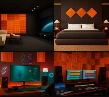 PIANKA MATA GĄBKA AKUSTYCZNA 3 m2 - wygłuszanie pomieszczeń - Pomarańczowy na Arena.pl