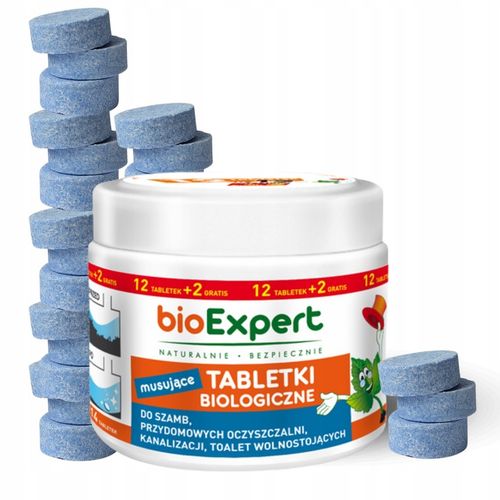 Bakterie do szamba Musujące BIO tabletki oczyszczalni Na Rok 12+2 na Arena.pl
