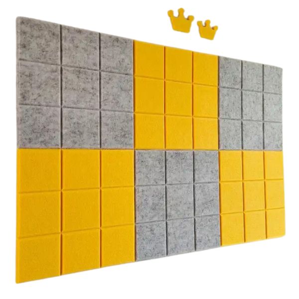 Panele Ścienne Filcowe 3D Kwadrat Zagłówek Samoprzylepne Akustyczne Soft zdjęcie 8