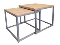 Stolik kawowy 2W1 dąb craft podstawa szara
