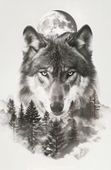 Plakat 56,6x86,4cm Wilczy Duch Lasu