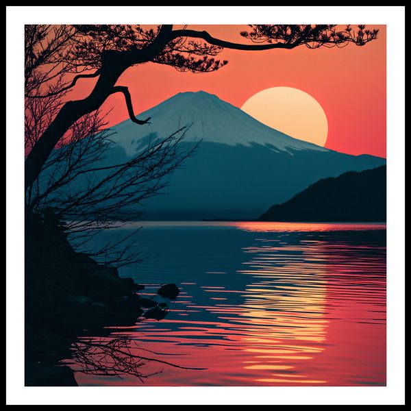 Plakat 60x60cm Góra Wieczorem zdjęcie 3