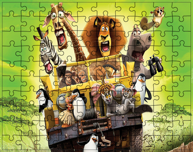 Puzzle Pingwiny z Madagaskaru zdjęcie 1