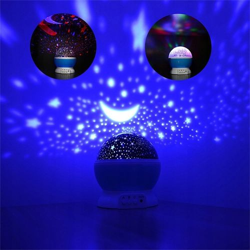 PROJEKTOR GWIAZD KSIĘŻYCA NIEBA OBROTOWY LAMPKA NOCNA RZUTNIK DLA DZIECKA na Arena.pl