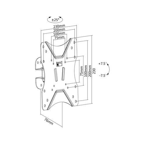 Uchwyt Do Ściany Czarny - 23"-42" na Arena.pl