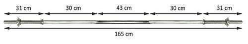 Gryf prosty krótki 165 cm + zaciski na Arena.pl