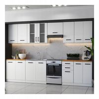 MEBLE KUCHENNE KUCHNIA ZESTAW SZAFKI MODUŁOWE BLAT JOLA 3,2M BIAŁY MAT