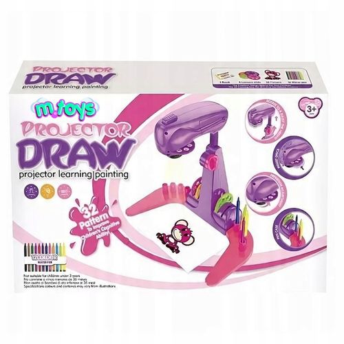 PROJEKTOR RZUTNIK DO NAUKI RYSOWANIA SLAJDY MAZAKI 32 WZORY PODŚWIETLANY na Arena.pl